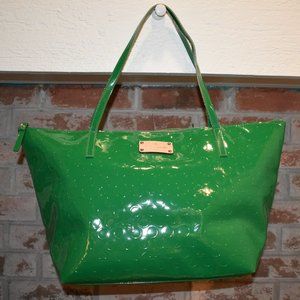 PRICE DROP! Kate Spade Green Logo Embossed Tote